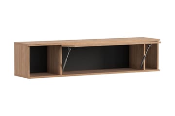 Querty Vegghylle 135x30x30 cm - Svart - Oppbevaring - Hyller - Vegghylle