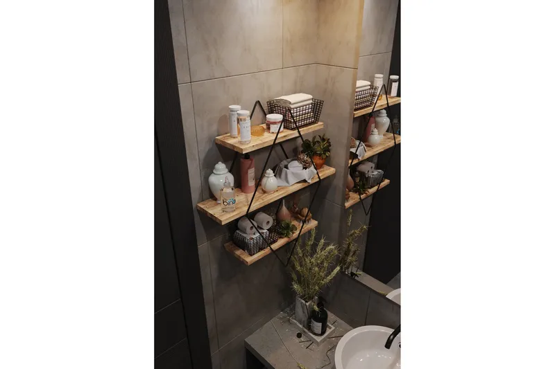 Rambabu Vegghylle 70 cm, Gull/Svart