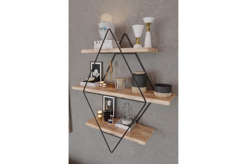 Rambabu Vegghylle 70 cm - Gull/Svart - Oppbevaring - Hyller - Vegghylle
