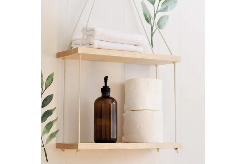 Raniye Vegghylle 40x2 cm - Mørkebrun - Oppbevaring - Hyller - Vegghylle