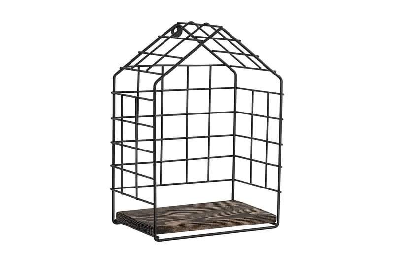 Rastdorf Vegghylle 15x27 cm - Svart / Valnøtt - Oppbevaring - Hyller - Vegghylle