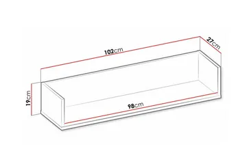 Rathmore vegghylle 102x27 cm - Oppbevaring - Hyller - Vegghylle