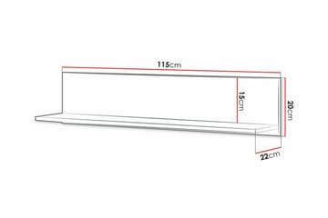 Rathmore vegghylle 115x22 cm - Oppbevaring - Hyller - Vegghylle