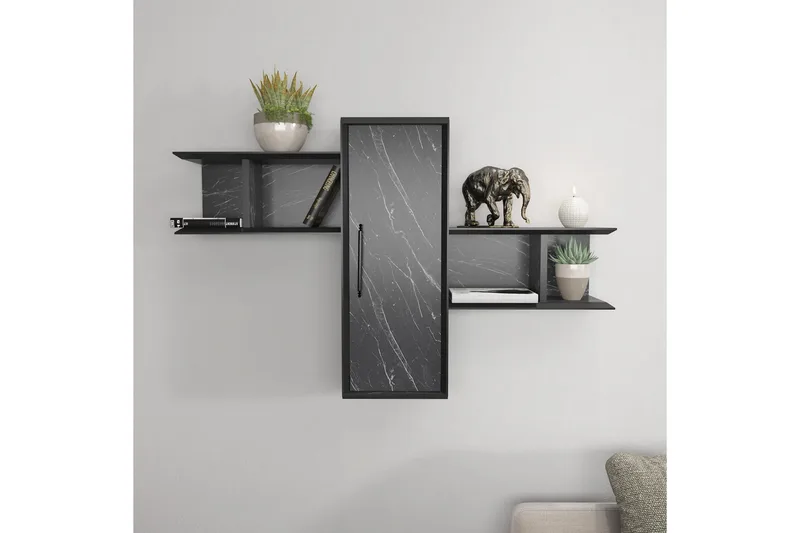 Rinorea Vegghylle 118,6x51,8 cm - Svart - Oppbevaring - Hyller - Vegghylle