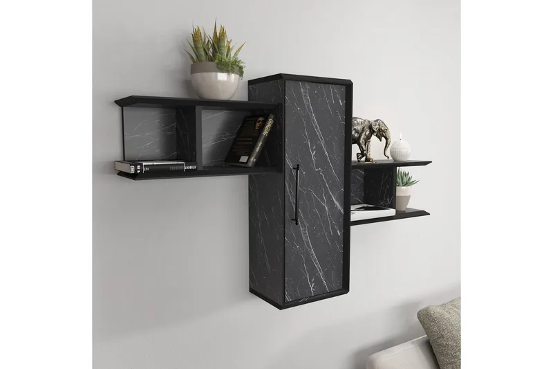 Rinorea Vegghylle 118,6x51,8 cm - Svart - Oppbevaring - Hyller - Vegghylle