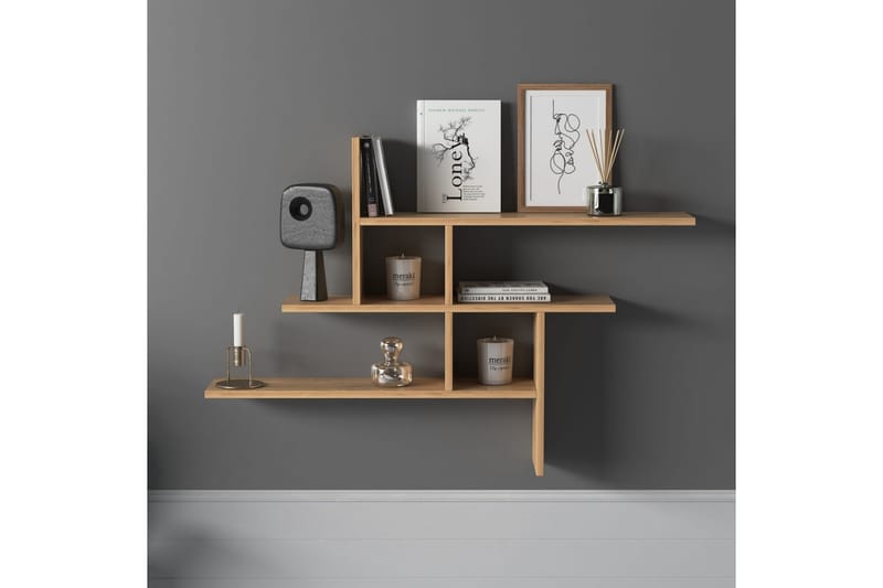Rinorea Vegghylle 118x82 cm - Brun - Oppbevaring - Hyller - Vegghylle
