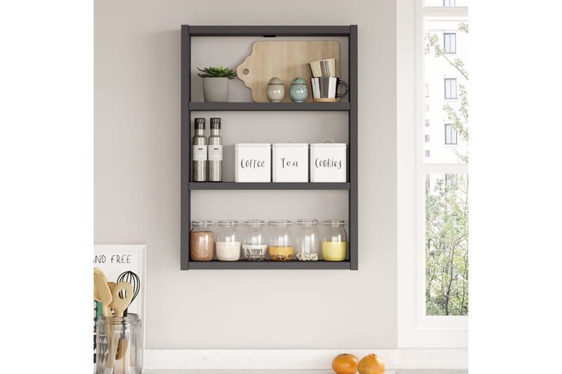 Rinorea Vegghylle 43,2x60 cm - Antrasitt - Oppbevaring - Hyller - Vegghylle