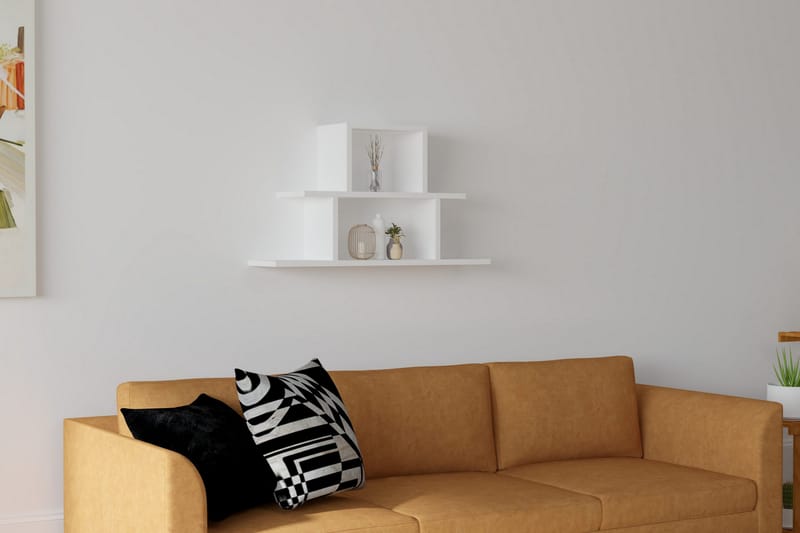 Rinorea Vegghylle 80x44,6 cm - Hvit - Oppbevaring - Hyller - Vegghylle