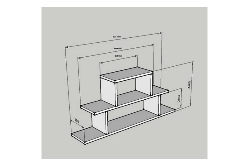 Rinorea Vegghylle 80x44,6 cm - Hvit - Oppbevaring - Hyller - Vegghylle