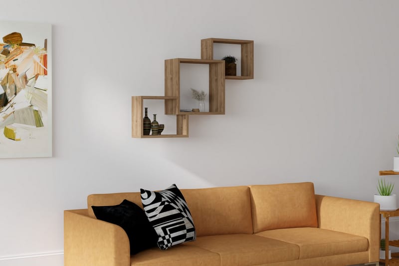 Rinorea Vegghylle 98x72 cm - Brun - Oppbevaring - Hyller - Vegghylle