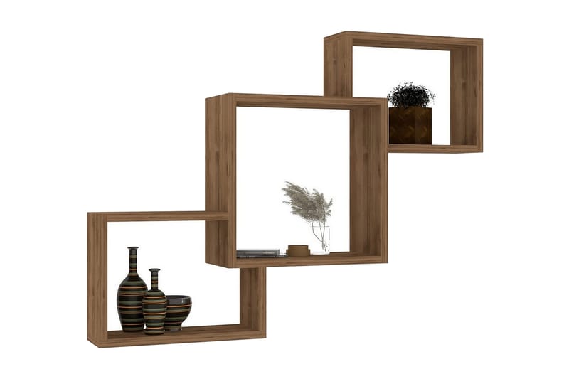 Rinorea Vegghylle 98x72 cm - Brun - Oppbevaring - Hyller - Vegghylle