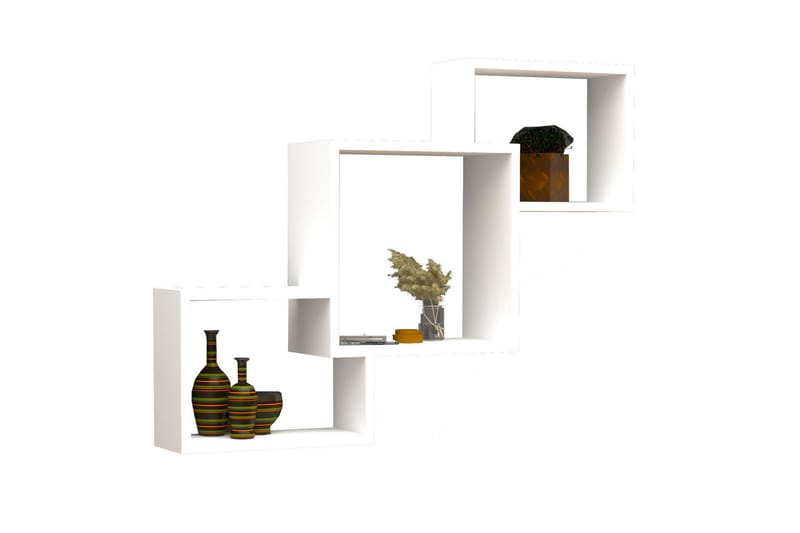 Rinorea Vegghylle 98x72 cm - Hvit - Oppbevaring - Hyller - Vegghylle