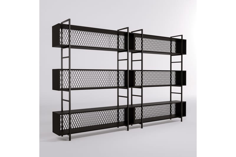 Sakirin Vegghylle 280x34 cm - Svart - Oppbevaring - Hyller - Vegghylle