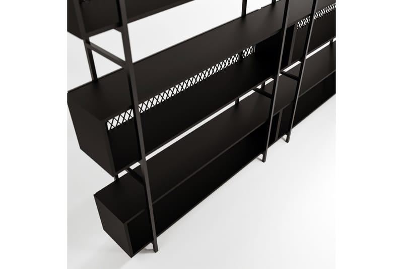 Sakirin Vegghylle 280x34 cm - Svart - Oppbevaring - Hyller - Vegghylle