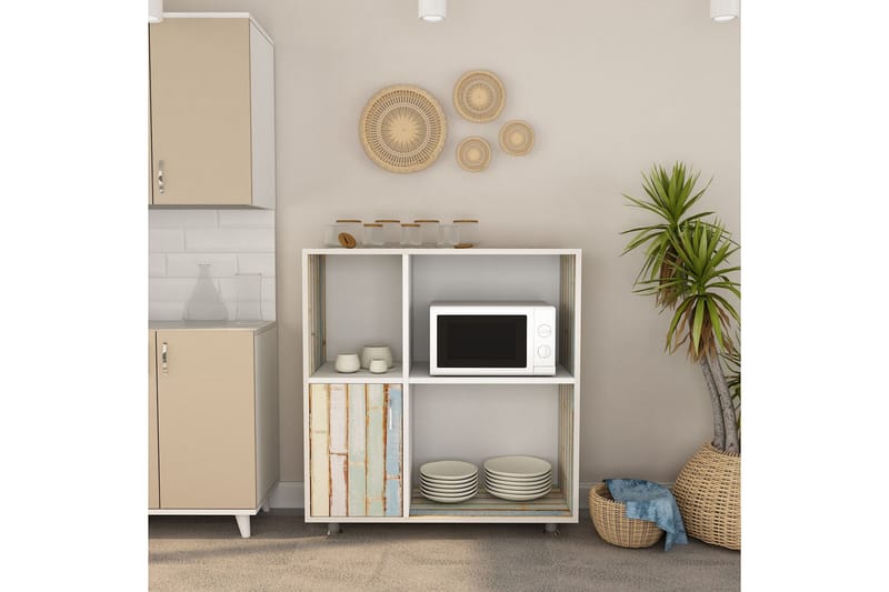 Sarisu Vegghylle 100x100 cm - Hvit - Oppbevaring - Hyller - Vegghylle