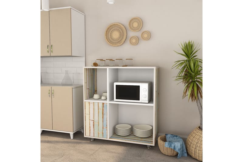 Sarisu Vegghylle 100x100 cm - Hvit - Oppbevaring - Hyller - Vegghylle