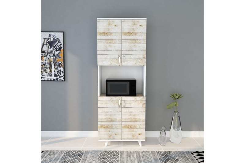 Sarisu Vegghylle 176x70 cm - Natur/Hvit - Oppbevaring - Hyller - Vegghylle