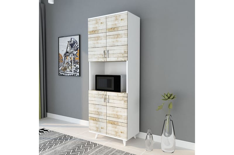 Sarisu Vegghylle 176x70 cm - Natur/Hvit - Oppbevaring - Hyller - Vegghylle