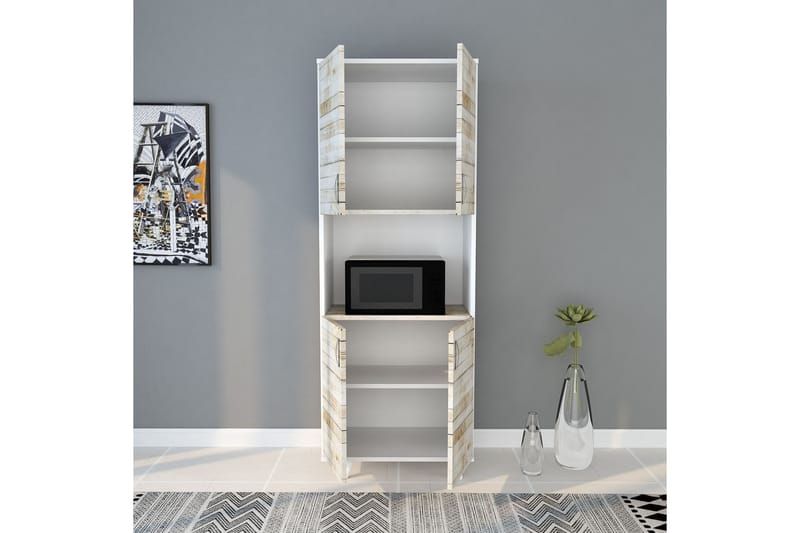 Sarisu Vegghylle 176x70 cm - Natur/Hvit - Oppbevaring - Hyller - Vegghylle