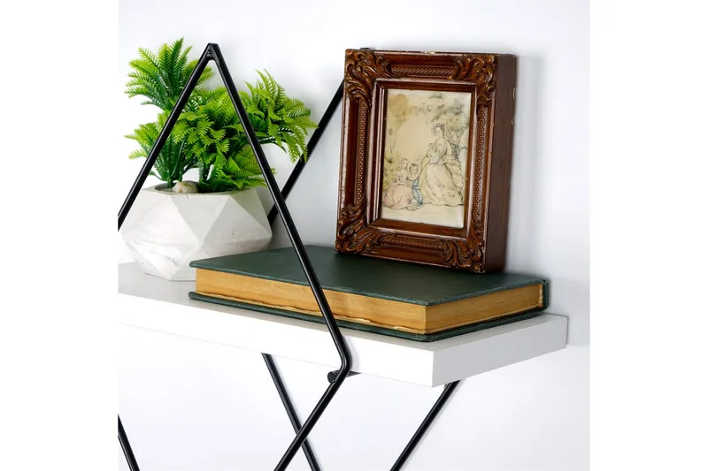 Sivrice Vegghylle 31x15 cm - Hvit - Oppbevaring - Hyller - Vegghylle