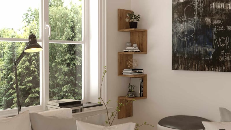 Vegghylle Skye Decor Lyra (22 x 117,2 x 22 cm) Atlantisk furu - Atlantic Pine - Oppbevaring - Hyller - Vegghylle
