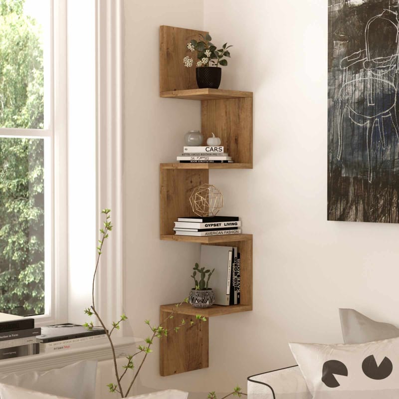 Vegghylle Skye Decor Lyra (22 x 117,2 x 22 cm) Atlantisk furu - Atlantic Pine - Oppbevaring - Hyller - Vegghylle