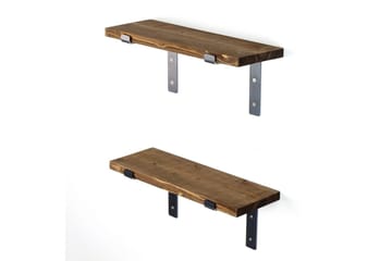Slovinski Vegghylle 40 cm - Svart / Valnøtt - Oppbevaring - Hyller - Vegghylle