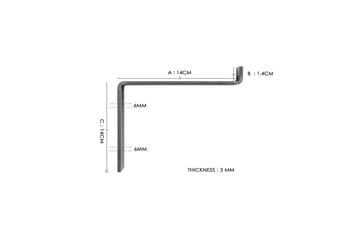 Slovinski Vegghylle 40 cm - Svart / Valnøtt - Oppbevaring - Hyller - Vegghylle