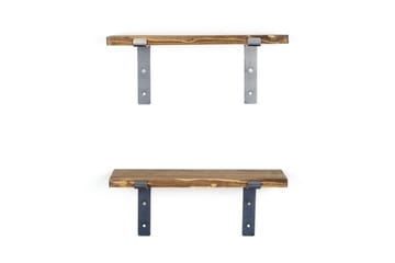Slovinski Vegghylle 40 cm - Svart / Valnøtt - Oppbevaring - Hyller - Vegghylle