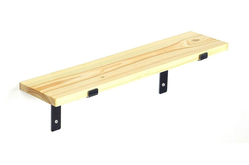 Straad Vegghylle 60 cm - Svart / Valnøtt - Oppbevaring - Hyller - Vegghylle