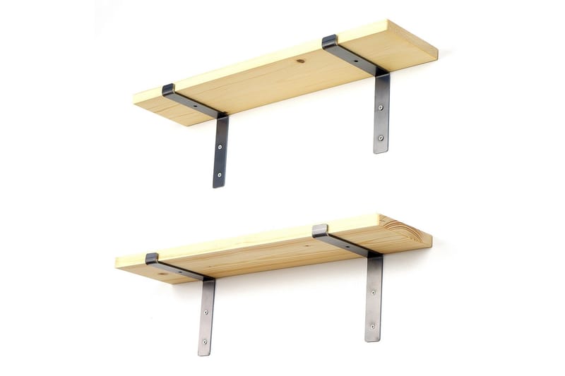 Straad Vegghylle 60 cm - Svart / Valnøtt - Oppbevaring - Hyller - Vegghylle
