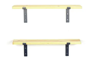 Straad Vegghylle 60 cm - Svart / Valnøtt - Oppbevaring - Hyller - Vegghylle