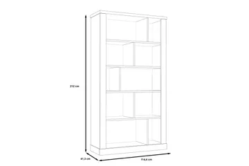 Talebi Hylle 41x114 cm - Brun / Hvit - Oppbevaring - Hyller - Bokhylle