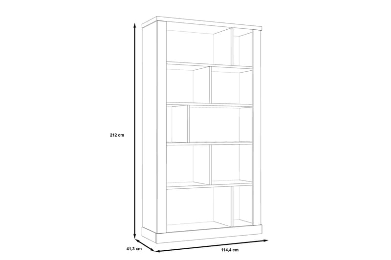 Talebi Hylle 41x114 cm - Brun / Hvit - Oppbevaring - Hyller - Vegghylle