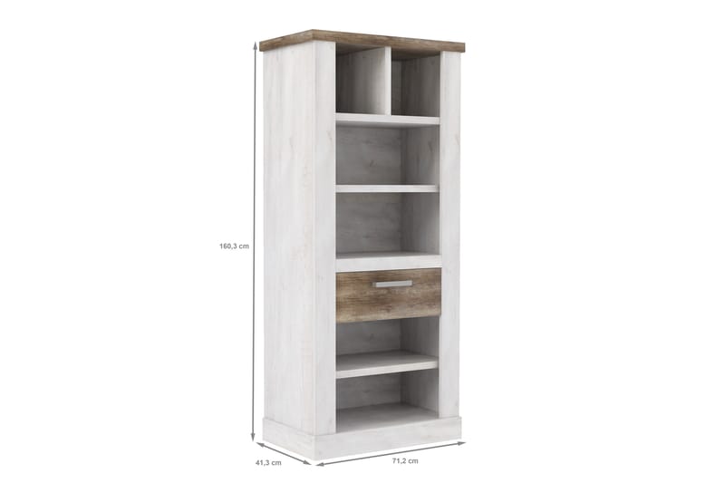 Talebi Hylle 41x71 cm - Brun / Hvit - Oppbevaring - Hyller - Vegghylle