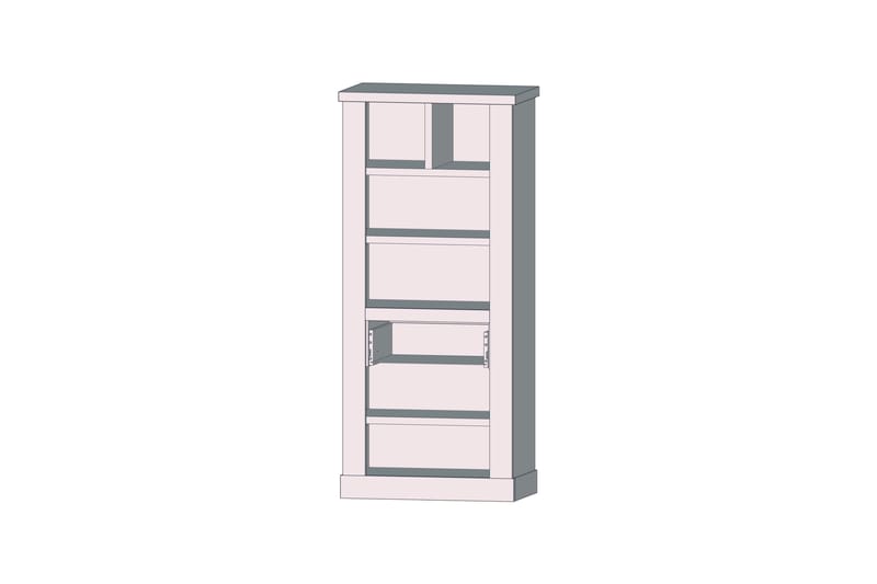 Talebi Hylle 41x71 cm - Brun / Hvit - Oppbevaring - Hyller - Vegghylle