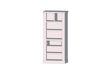 Talebi Hylle 41x71 cm - Brun / Hvit - Oppbevaring - Hyller - Bokhylle