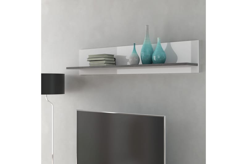 Tolovgrad Vegghylle 22x150 cm - Grå/Hvit - Oppbevaring - Hyller - Vegghylle