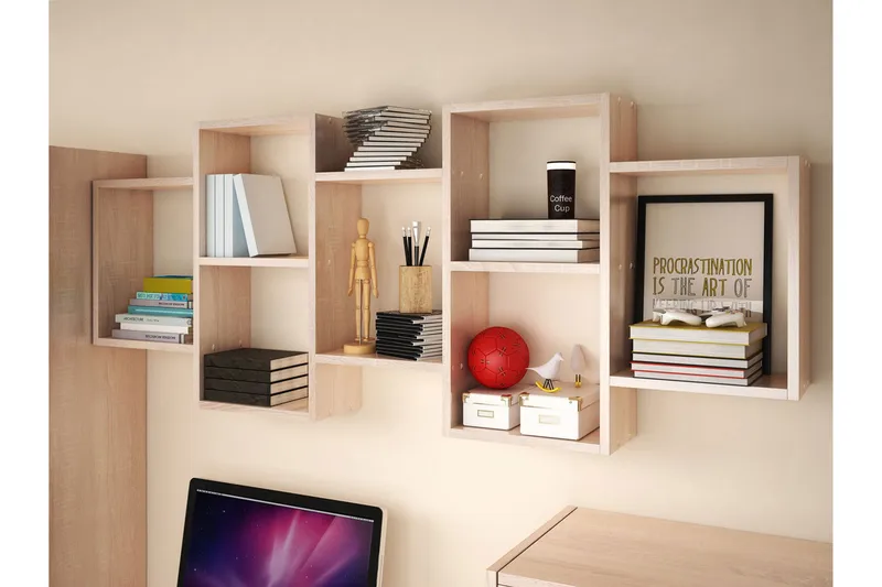 Trio Vegghylle 161x18x65 cm - Oppbevaring - Hyller - Vegghylle