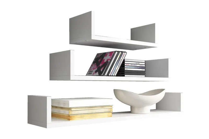 Trio Vegghylle - Grå / Hvit - Oppbevaring - Hyller - Vegghylle