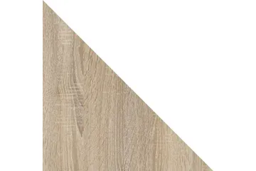 Triorana Vegghylle 87 cm i Tre med Eikeutseende og Metallstativ - Hvit - Oppbevaring - Hyller - Vegghylle