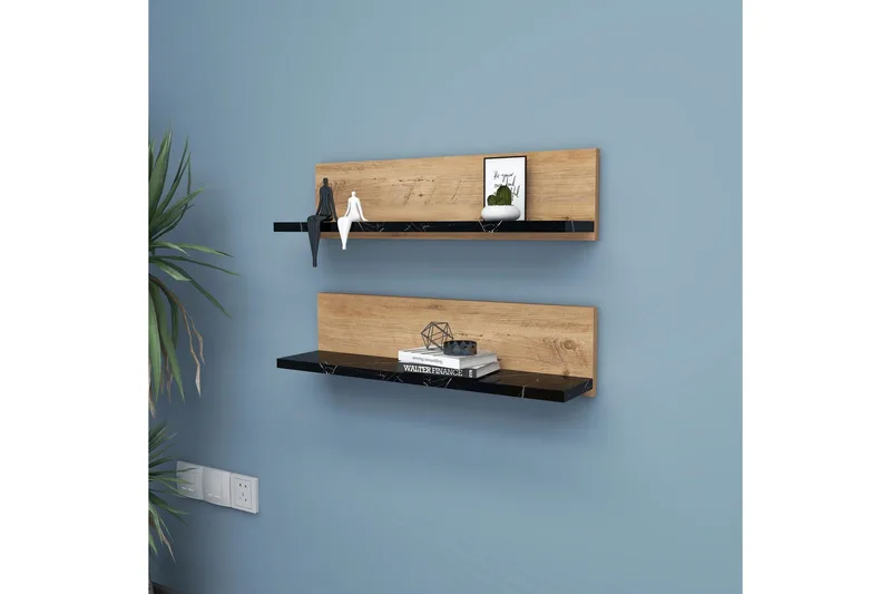 Vägghylla Kalune Design Svart