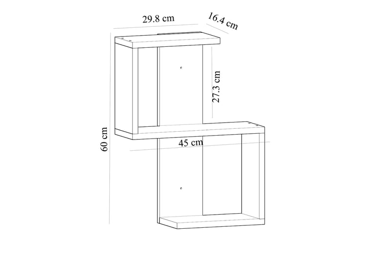 Valepura Vegghylle 30x16 cm - Hvit - Oppbevaring - Hyller - Vegghylle