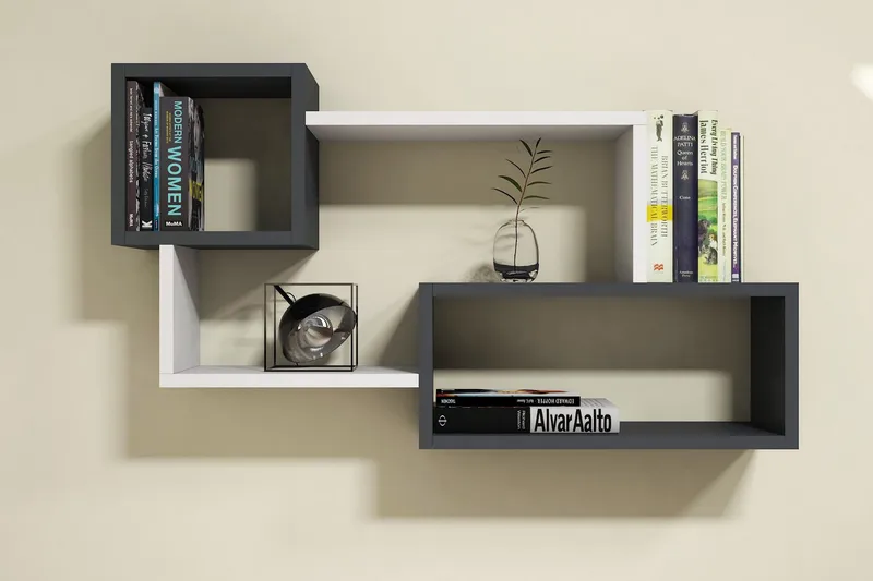 Vegghylle Afronda Vegghylle Vit,Grå - Oppbevaring - Hyller - Vegghylle