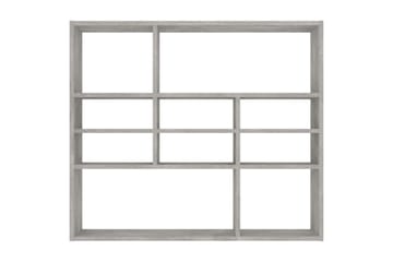 Vegghylle betonggrå 90x16x78 cm sponplate - Oppbevaring - Hyller - Vegghylle