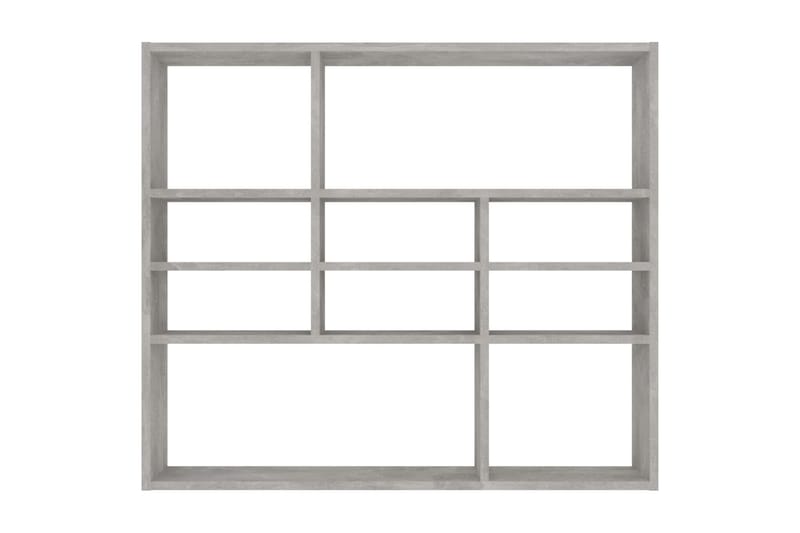 Vegghylle betonggrå 90x16x78 cm sponplate - Oppbevaring - Hyller - Vegghylle