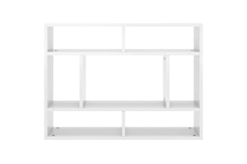 Vegghylle høyglans hvit 75x16x55 cm sponplate - Hvit - Oppbevaring - Hyller - Vegghylle