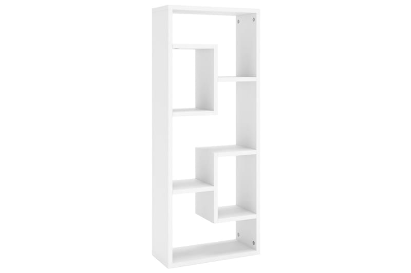 Vegghylle hvit 36x16x90 cm sponplate - Hvit - Oppbevaring - Hyller - Vegghylle