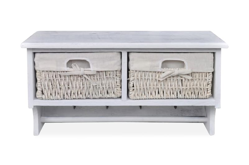 Vegghylle hvit 60x23,5x33 cm keisertre - Oppbevaring - Hyller - Vegghylle
