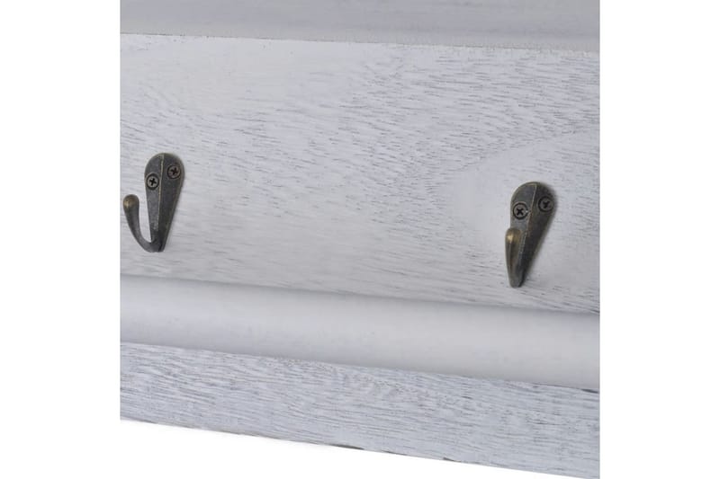 Vegghylle hvit 60x23,5x33 cm keisertre - Oppbevaring - Hyller - Vegghylle